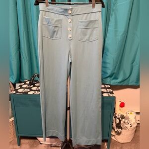 EUC HALARA light blue High-Waisted Pants with Button size large 1 loose button